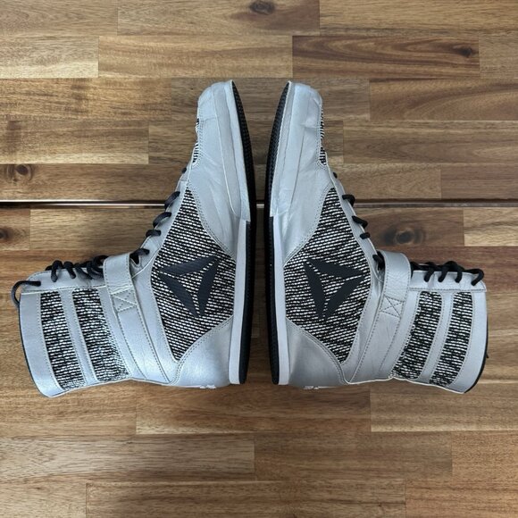 Reebok Boxing Boots shoes, Lace Up Ankle Strap Black/Silver Men’s Size 11 - Picture 9 of 16